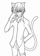 Image result for Anime Cat Boy Line Art