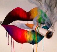 Image result for Smoking Lips Painting