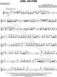 Image result for Music Notes of Girl On Fire