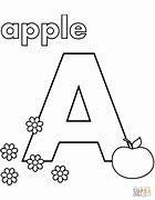 Image result for A for Apple Coloring Sheet