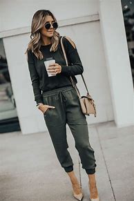 Image result for Green Cashmere Joggers Women's
