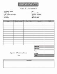 Image result for Purchase Order Sample Template