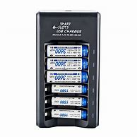 Image result for AAA Battery Charger 6 Slots