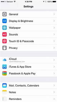 Image result for iPhone Settings Application