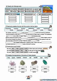Image result for Difference Between Rocks and Minerals Worksheet