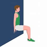 Image result for Man Doing a Wall Sit