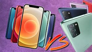Image result for Galaxy Samsung vs iPhone 12 Mini