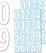 Image result for White Number Stickers