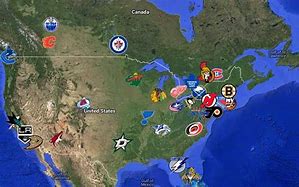Image result for NHL Hockey Teams Map