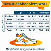 Image result for Toddler Little Kid Shoe Size Chart