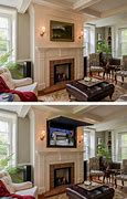 Image result for Hidden TV above Fireplace