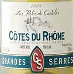 Image result for Grandes Serres Cotes Rhone Blanc