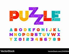 Image result for Puzzle Letters Font Alphabet