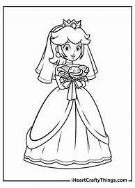 Image result for Peach Mario Coloring Pages