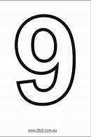 Image result for White Numeral 9