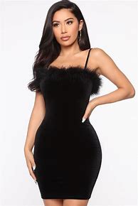 Image result for Fashion Nova Black Dress with Feathers