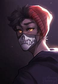 Image result for Anime Skull Mask Drawing