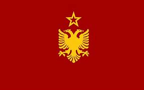 Image result for Communist Albania Flag