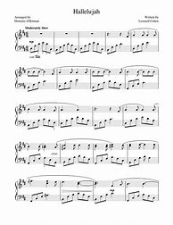 Image result for Hallelujah Piano Sheet Music Free Printable