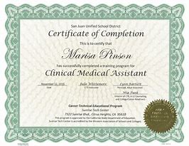 Image result for Medical Assistant Certificate