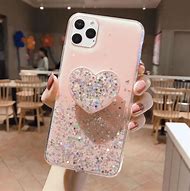 Image result for White Heart Phone Case Gold and White