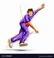 Image result for Cricket Bowling Cartoon Silhouette