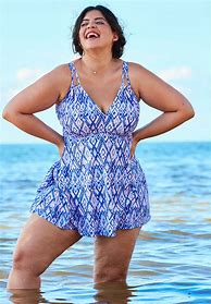 Image result for Two Piece Swimsuit Plus Size Dresses