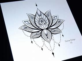 Image result for Lotus Mandala Tattoo Design Drawing