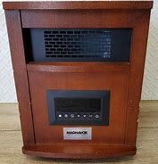 Image result for Magnavox 10 Element Infrared Heater Espresso Wood Cabinet