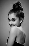 Image result for Ariana Grande with Black Hair in Pink Dress