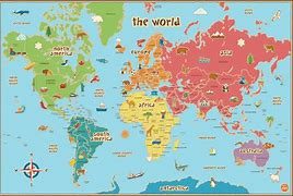 Image result for World Wall Maps for Kids