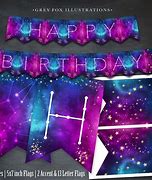Image result for Galaxy Birthday Banner