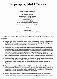 Image result for Sample Modeling Contract Template