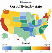 Image result for 2018 Cost of Living Washington State Map