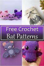 Image result for Crochet Bat Applique Pattern Free