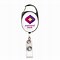 Image result for Double Carabiner Badge Holder Retractable