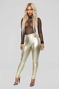 Image result for Gold Metallic Pants