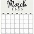 Image result for Picture of a Calander March