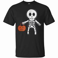 Image result for Halloween Skeleton T-Shirt