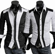 Image result for Black and White Dress Shirts for Men