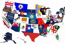 Image result for United States Map with Flag