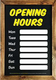 Image result for Opening Hours Poster
