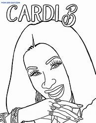Image result for Coloring Pages of Cardi B