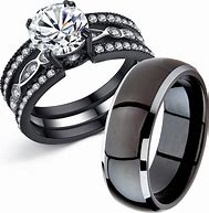 Image result for Black Titanium Wedding Band Ring