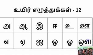 Image result for Alphabets in Tamil