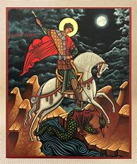 Image result for St. George and the Dragon Icon
