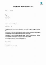 Image result for Price List Letter Template