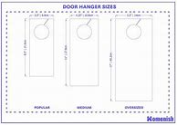 Image result for Door Hanger Dimensions