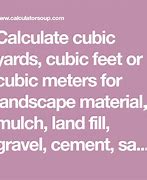 Image result for Square Feet to Cubic Yards