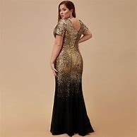 Image result for Gold and Black Woman Plus Size Dress